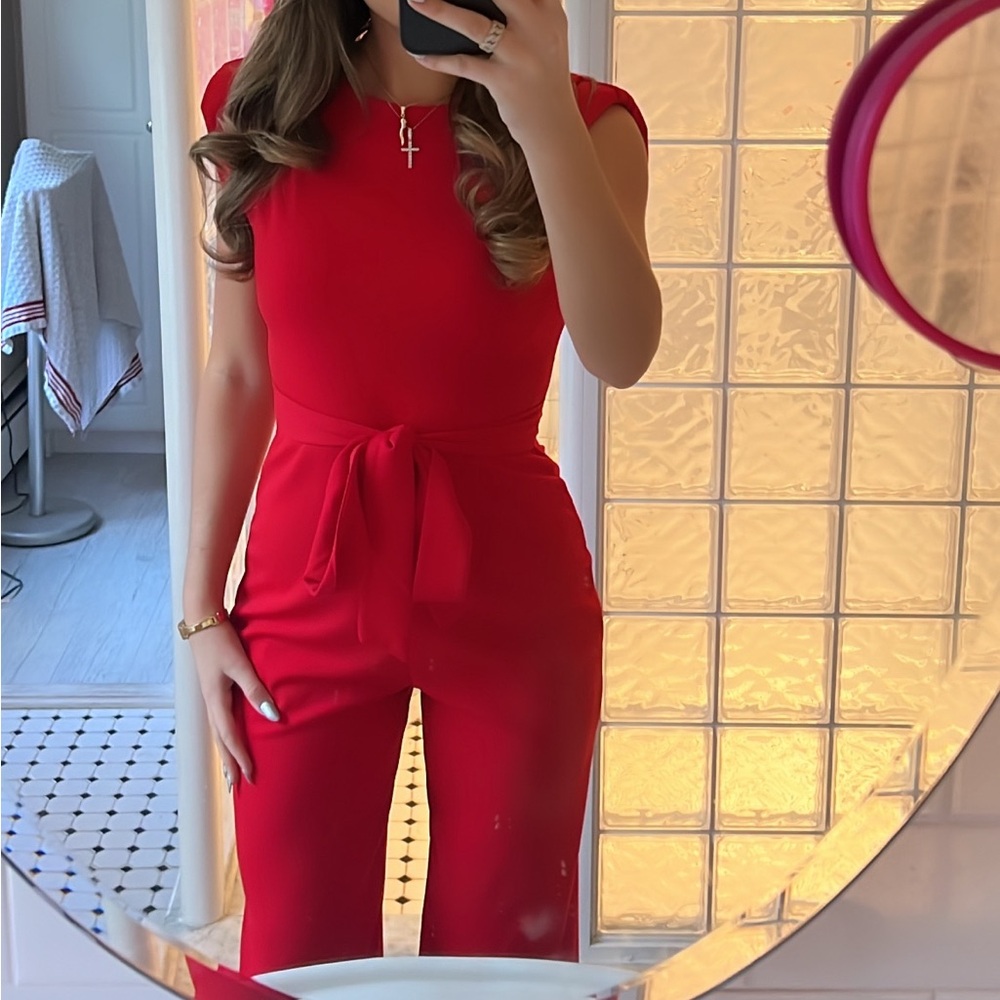 Red jumpsuit